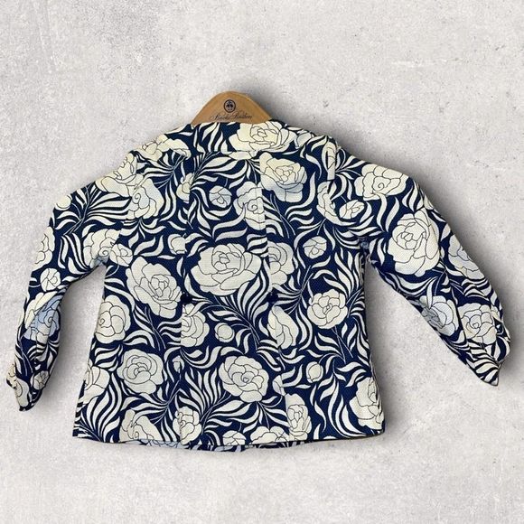 Janie and Jack Blue Floral Jacket Parisian Chic 2011 Line Girls Size 4-5T - Picture 4 of 8
